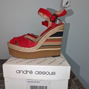 Andre Assous platform espadrilles